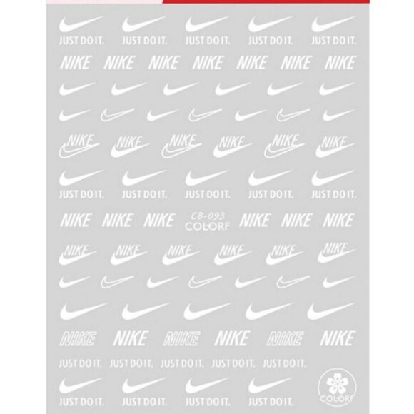 NIKE: SILVER Nail Decals - Picture 2 of 6